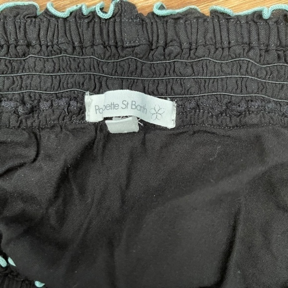 Poupette St Barth Black Embroidered Strapless Romper Size 1 - Picture 6 of 7